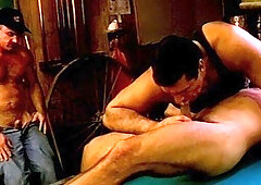 Pool room pounding with the horniest fuckers out there