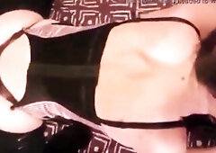 690 (05) - Salope française baisée avec sa culotte fétiche en satin, en sexe habillé & underware