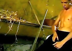 Kinky gay dude sucks a big cock before being railed