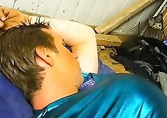 Femboy gets fucked bare by black cock and gets his ass full of piss