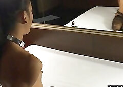 Exotic shemale with small tits bent over and fucked hardcore