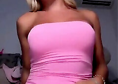 Blonde big cock cumshot