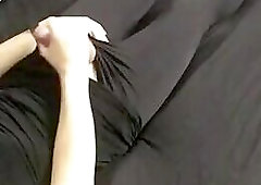 FemBoyIzzy Cums In Yoga Pants With Vibrator