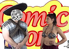 Ella Knox in cosplay devours a cock deep throat POV at Comic Con