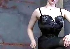 Lesbian mistress has her way with bound slave BDSM porn
