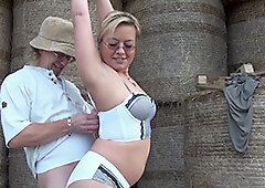 German wife surprises a farmer - MMVFilms