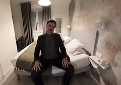 Gay jerk off instruction - cum on my chest