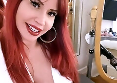 Great Big Boobs On Masturbating Redhead