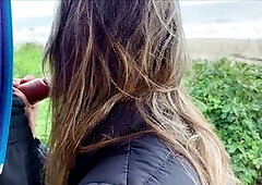 M a, hardest fuck, public beach