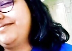 Horny chubby indian girl watching masturbation on webcam