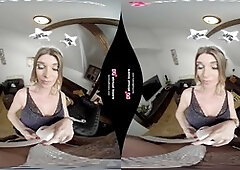 Virtual lover Angelina Torres makes New Year's dreams come true in VR with all the cum action