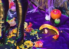Littlemisstiptoes - Halloween Pumpkin Tease, Crush And Trample In My Popular Thigh High Boots