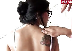 LETSDOEIT - Glamorous Tattooed LATIN CHICK TEEN Marly Romero Gets Screwed Hard And Facialized