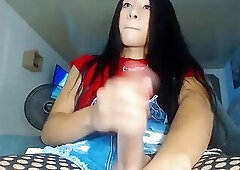 Mariana stroking BiG Colombian dick