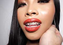 Tiny Asian ladyboy teen Itim amazing blowjob & anal fuck on camera