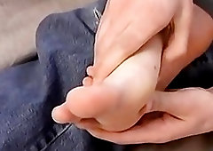 He's got smooth feet and a big prick