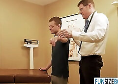 Gay Ian sucks and fucked by his doctor