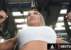 21 sextury - big boobie lady Monika Fox gets double-penetrated during hot 3some