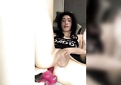 TS Princess Filippa Banging myself after getting a Creampie