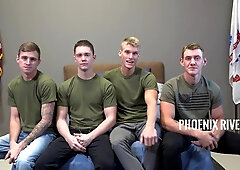 Savage Military Four-way Sans a condom Bang Each Other