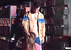 Is Sucking Cock At The Library With Selina Bentz And Kai Jaxon