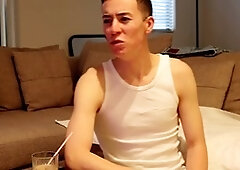 Gay masturbation, old and twink, alpha male