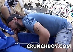 sucking rreal straight workers witm cum mouth in exhib public street for crunchboy