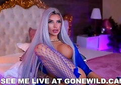 Platinum Blonde Teases Tits