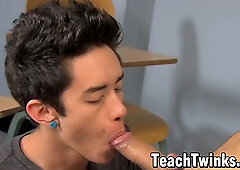 TEACH TWINKS - Adorable twink Jason Alcok anal fucked by teacher Harry Cox