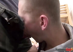 Feetjob twunk blowing fuck-stick