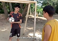 I score a goal against a boy on the field and he lets him put it up his ass