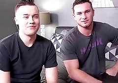 Gay beefcakes strip for hardcore anal sex