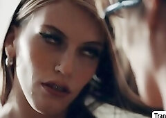 Tranny stepmom analed her TS stepteen