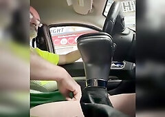 Masturbating going throughout a drive-thru