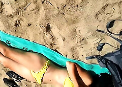 Str8 men jerking in beach for a slut 5