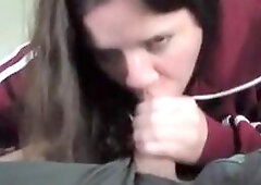 Girl's American-Australian Deep Throat Blowjob