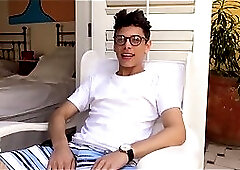 Lovely Colombian Twink Mateo Diaz Jerks Off And Caresses Her  Asshole & Cums On Her Belly