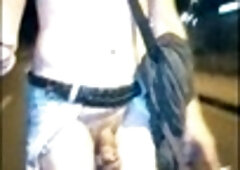 Showing off in public, average cock, showing dick