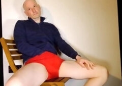 Small cock, uncut masturbation, gay undressing