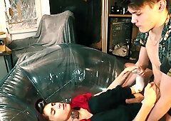 Oh my God! We couldn't fight back shagging in that tabouret again!