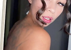 Horny Voyeur Caught Him in the Shower