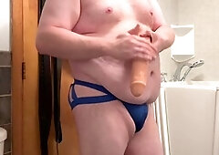 Bathrooms, fat gay, big dildos