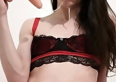 Crossdresser sissy, crossdresser blowjob, femboy sucking dildo