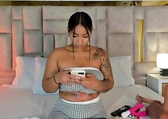 Big boobs milf masturbates with her dildo