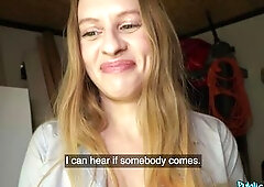 Czech Blonde Babe Paid To Suck