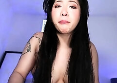 Asian Teen ARIEL SPINNER striptease masturbating