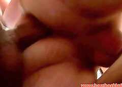 Gay latino twinks barebacking on table