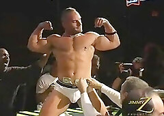 Samuel Colt Jimmy Z stripping (out of boxing gear) w/arrest scene