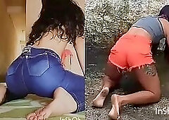 Brazilians dirty feet twerk e footjob compilation