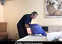 Teenie Bunny Playgirl is not a great maid but this babe knows how to clean an old rod. French granddad gets a wild oral sex, tasting youthful cunt and